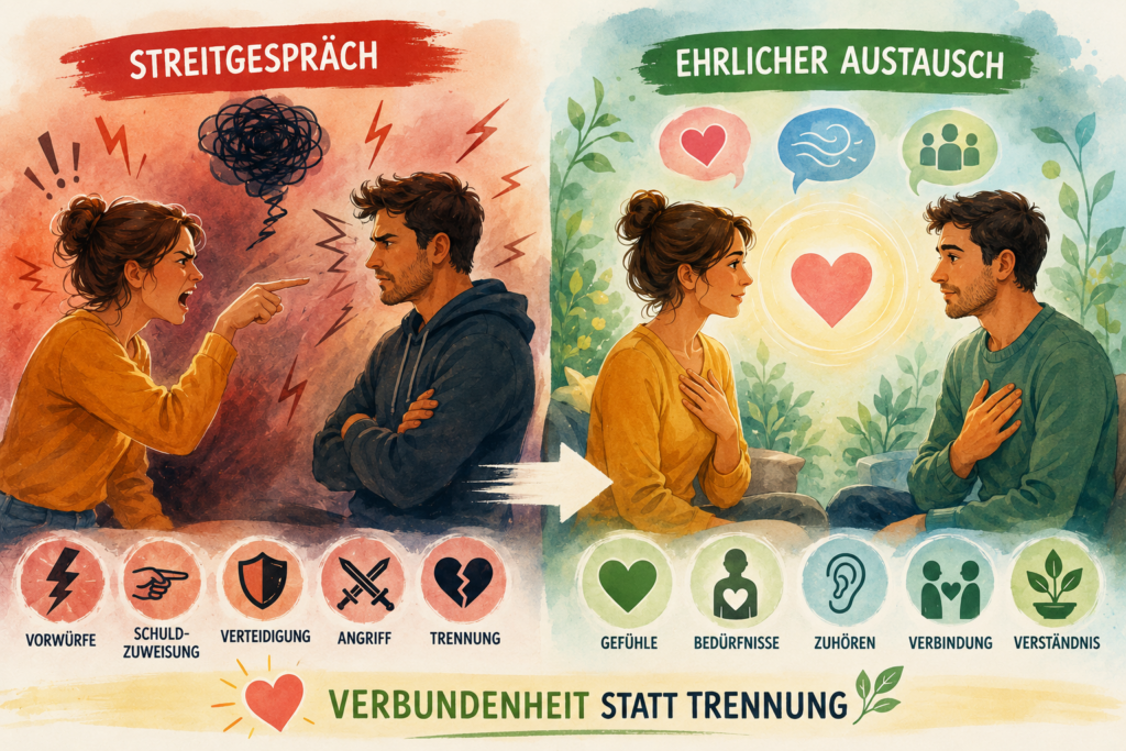 Zwei Arten von Kommunikation im Vergleich Zwei Kommunikationsweisen 1024x683